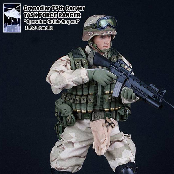 [30cm �и��͸� �ǱԾ�] Grenadier 75th Ranger TASK FORCE RANGER Operation Gothic Serpent SOMALIA 1993  [DAM 93002]