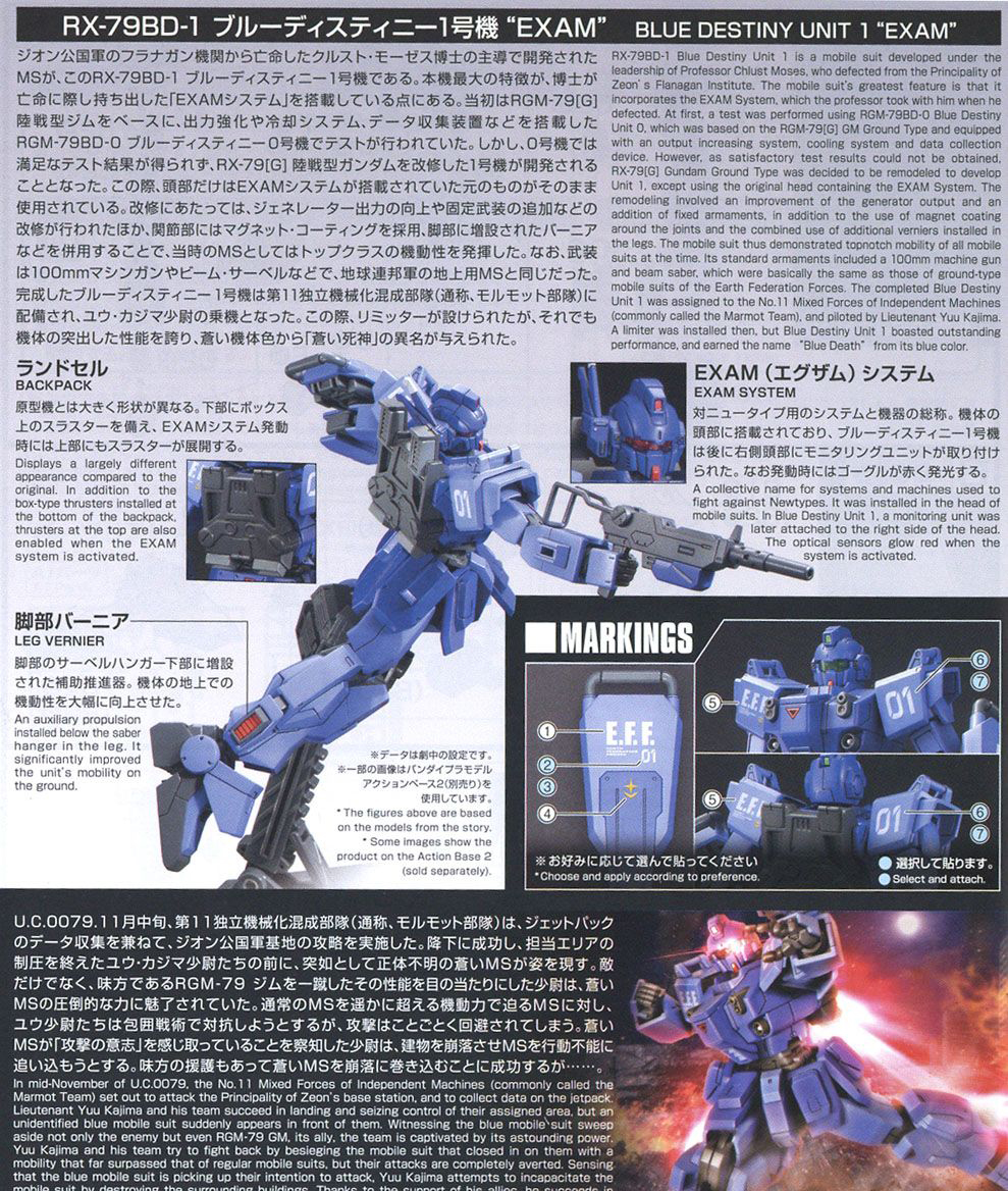 [HGUC 207] 1/144 ���� ����Ƽ�� 1ȣ�� EXAM [8���԰��Ϸ�][4573102582683]