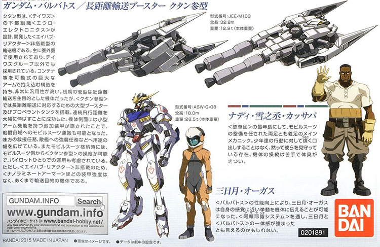 [HG-IBO 07] 1/144 �Ǵ� �߹��佺 & ��Ÿ� ���� �ν��� ��ź ���� [11���԰��Ϸ�][4573102637956]