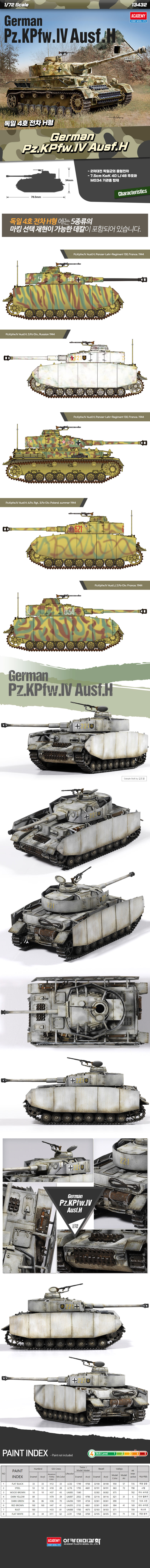 1/72 ���� Pz.KPfw.IV Ausf.H 4ȣ ���� H��
